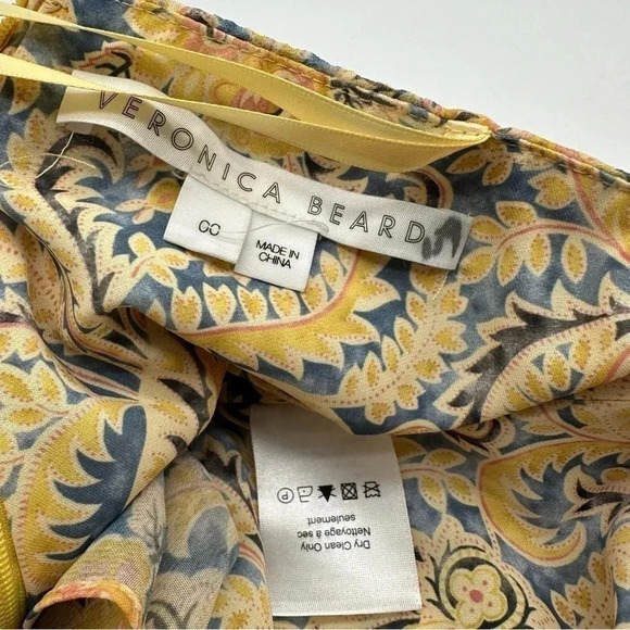 VERONICA BEARD Arienne Gathered Halterneck Top size 00 B992 - Picture 9 of 9